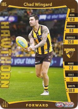 2019 AFL Team Coach #185 Chad Wingard Front